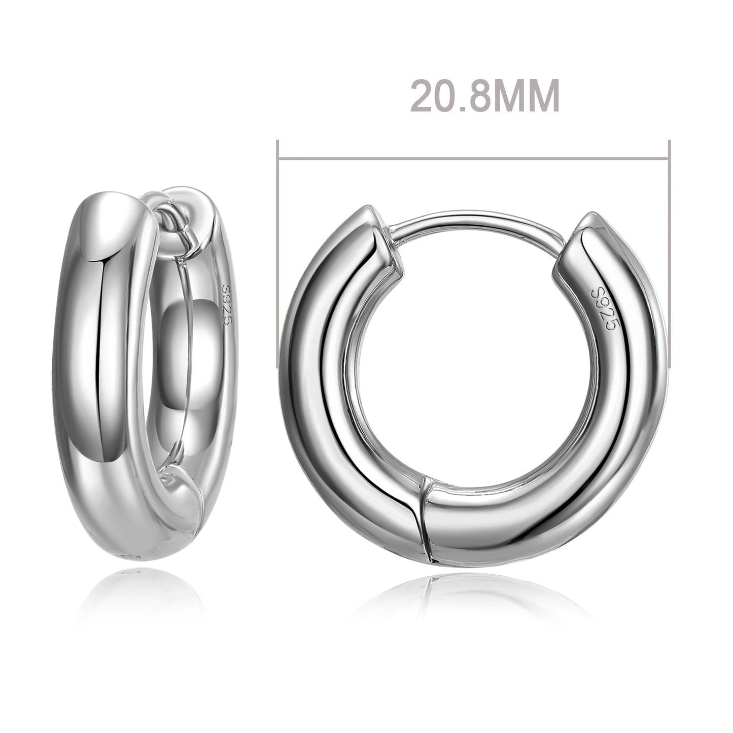 100% Real 925 Sterling Silver Earrings