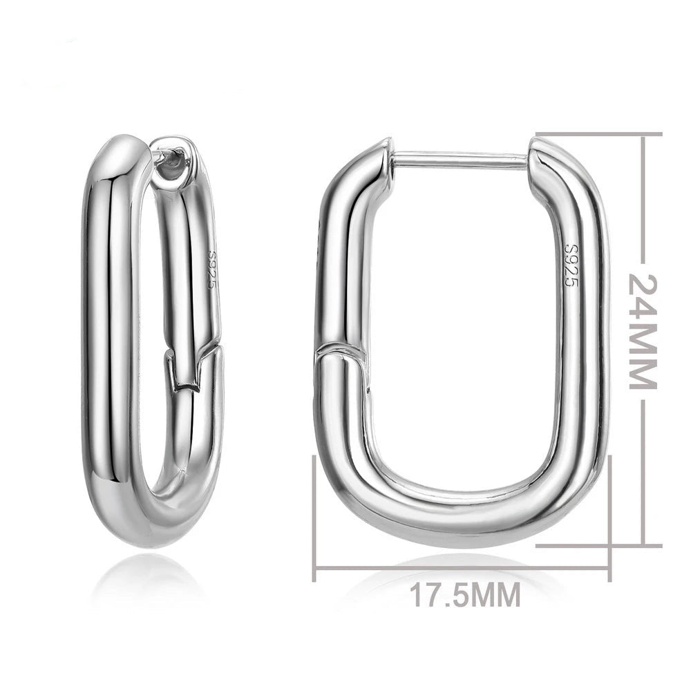 100% Real 925 Sterling Silver Earrings