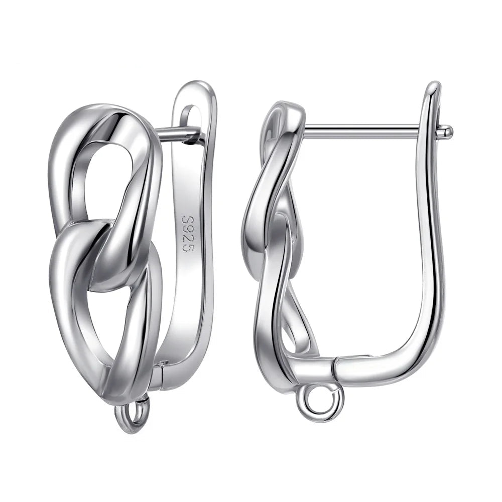 Real 100% S925 Sterling Silver Findings Earrings