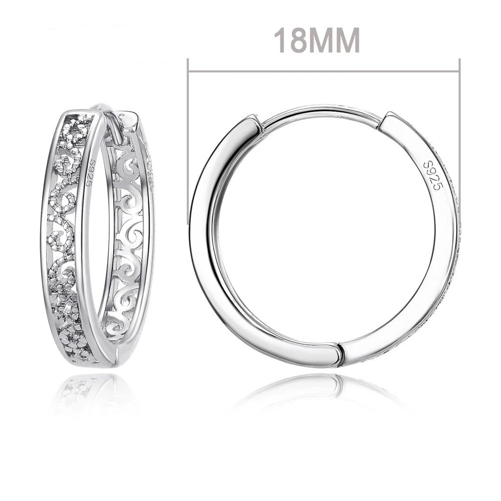 100% Real 925 Sterling Silver Earrings