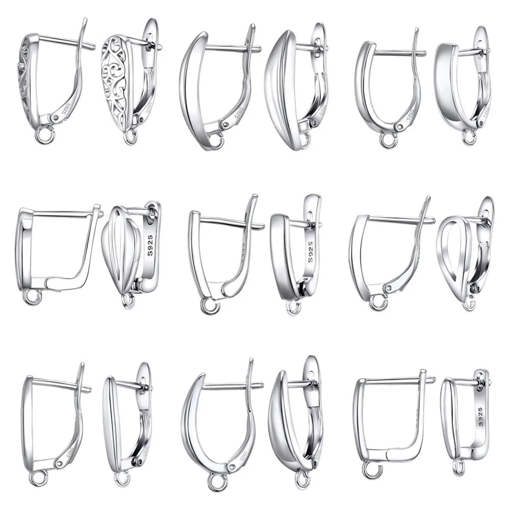 Real 100% S925 Sterling Silver Findings Earrings