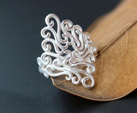 Elegant Finger Ring For Women  925 Sterling Silver Present Wedding/Anniversary Gift