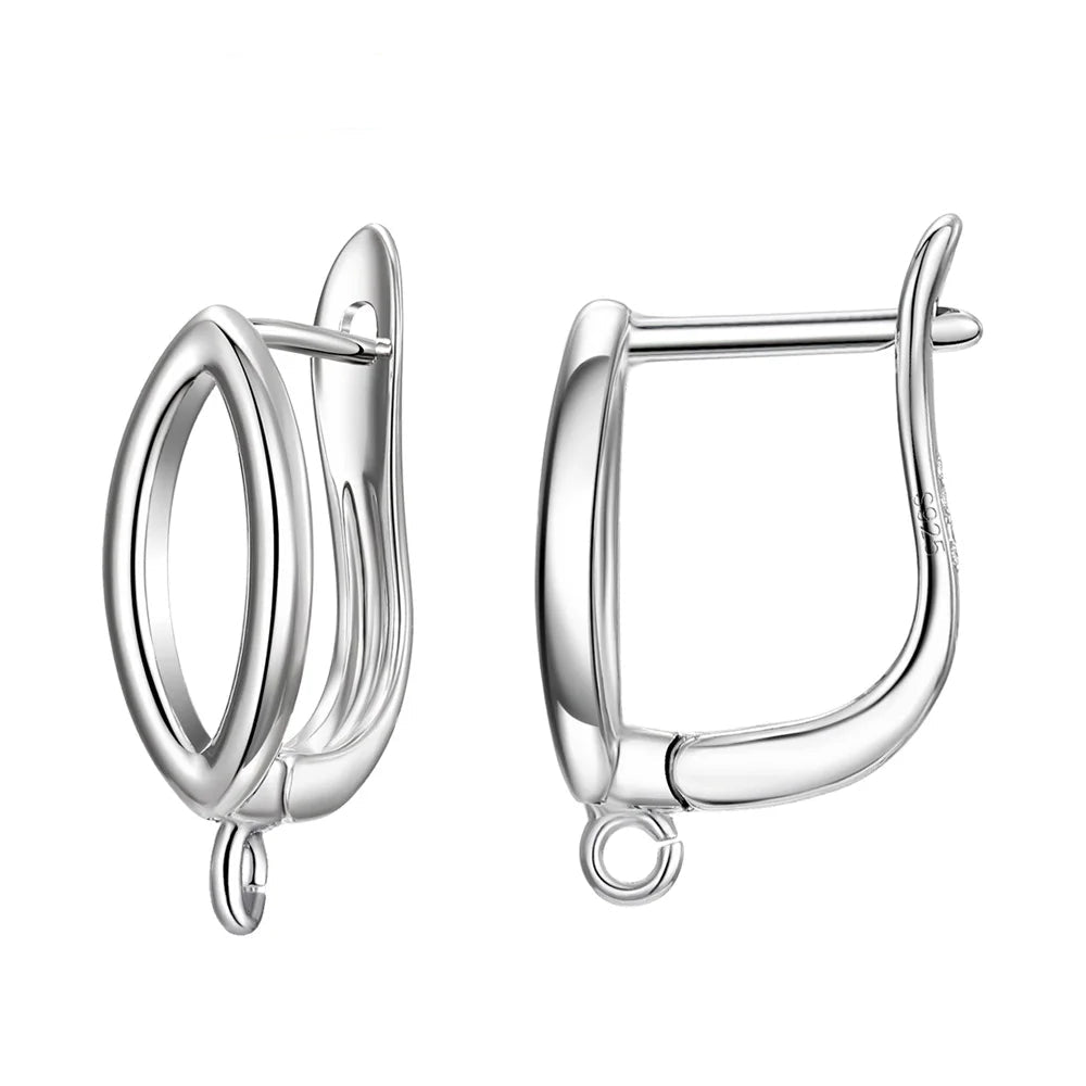 Real 100% S925 Sterling Silver Findings Earrings