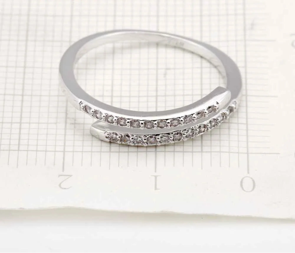 Woman 925 Sterling Silver Jewelry Fashion Simple Open Design Ring