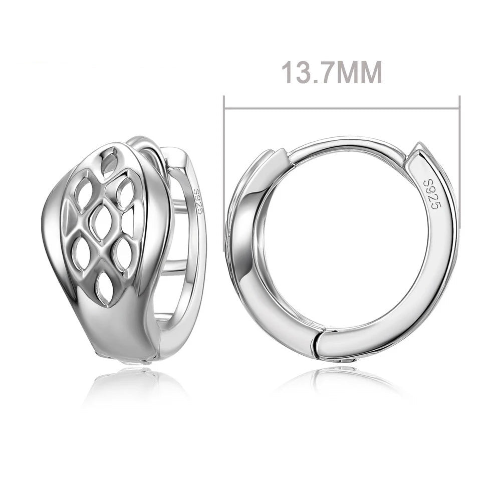 100% Real 925 Sterling Silver Earrings