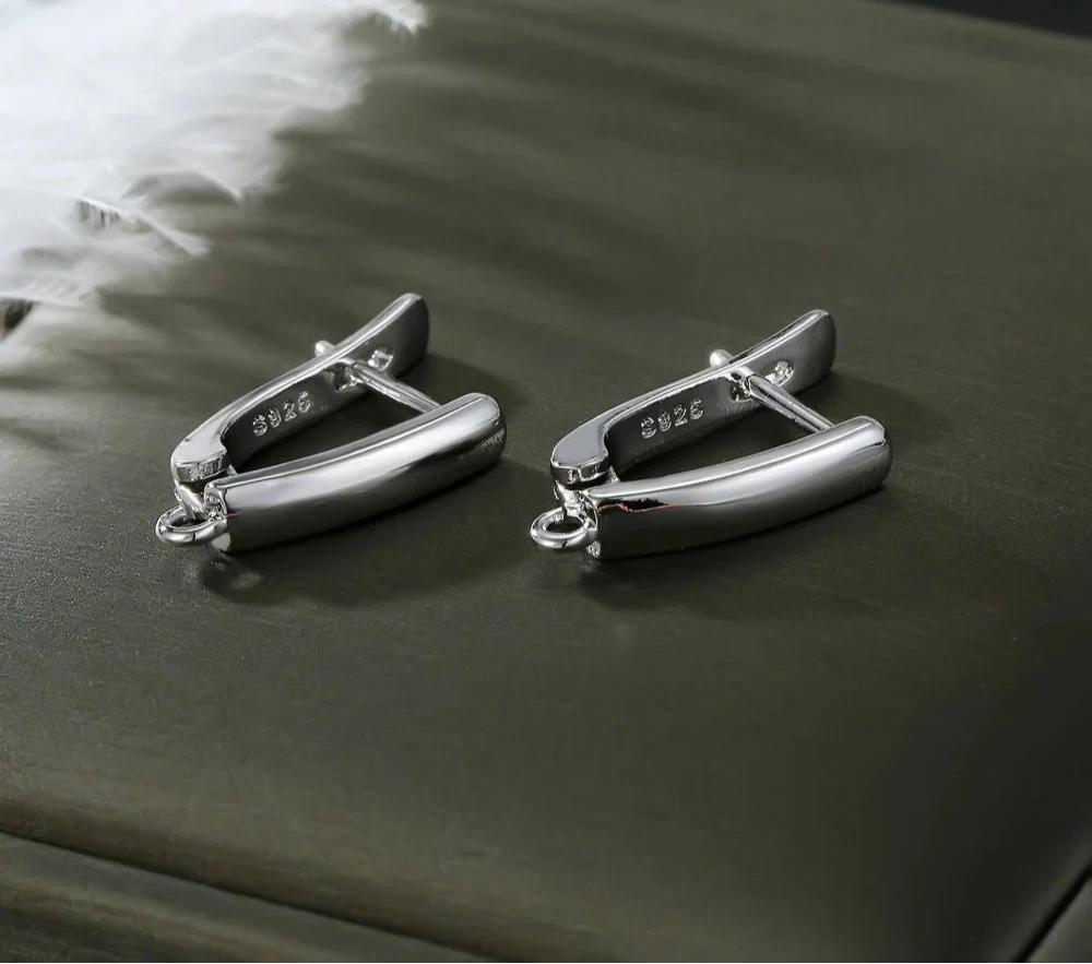 Real 100% S925 Sterling Silver Findings Earrings