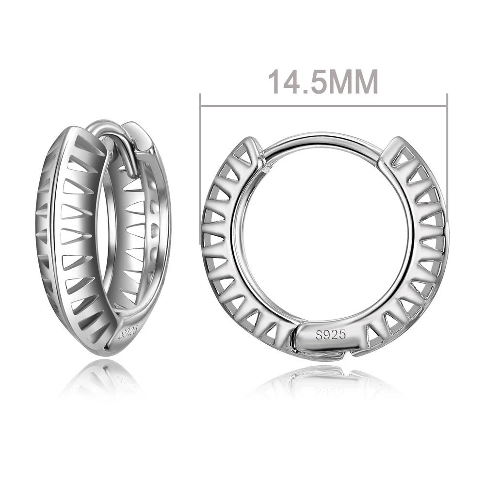 100% Real 925 Sterling Silver Earrings
