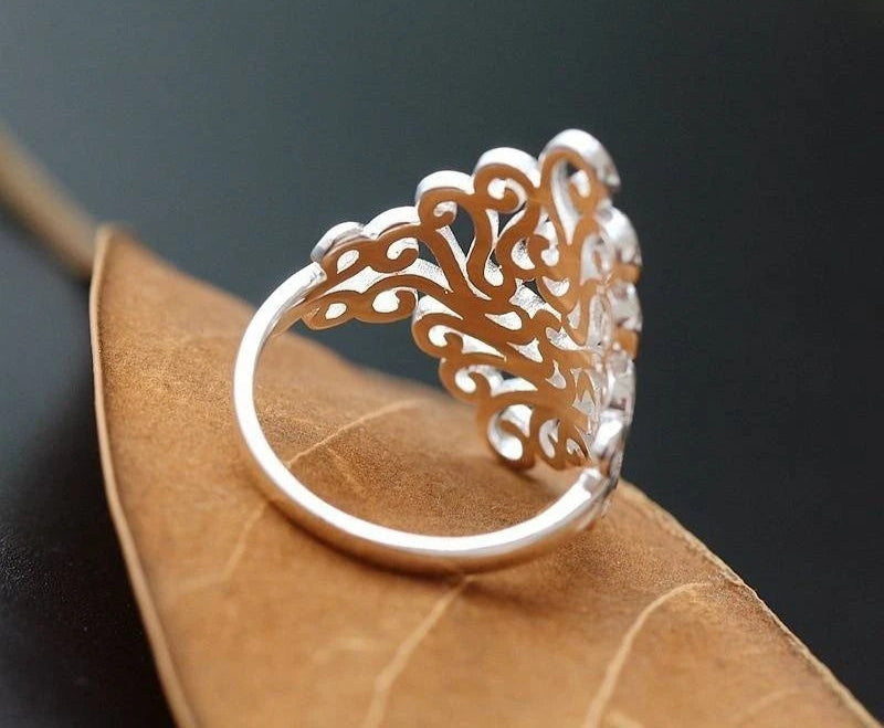 Elegant Finger Ring For Women  925 Sterling Silver Present Wedding/Anniversary Gift
