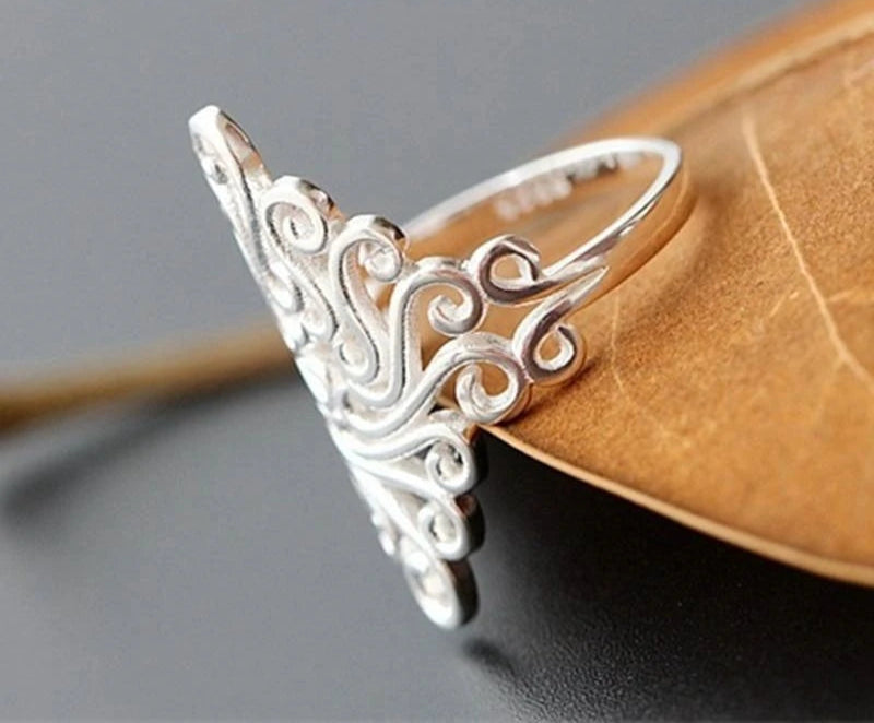 Elegant Finger Ring For Women  925 Sterling Silver Present Wedding/Anniversary Gift