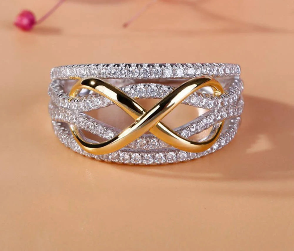 925 Sterling Silver Infinity Love Ring