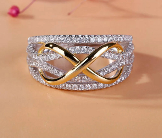 925 Sterling Silver Infinity Love Ring