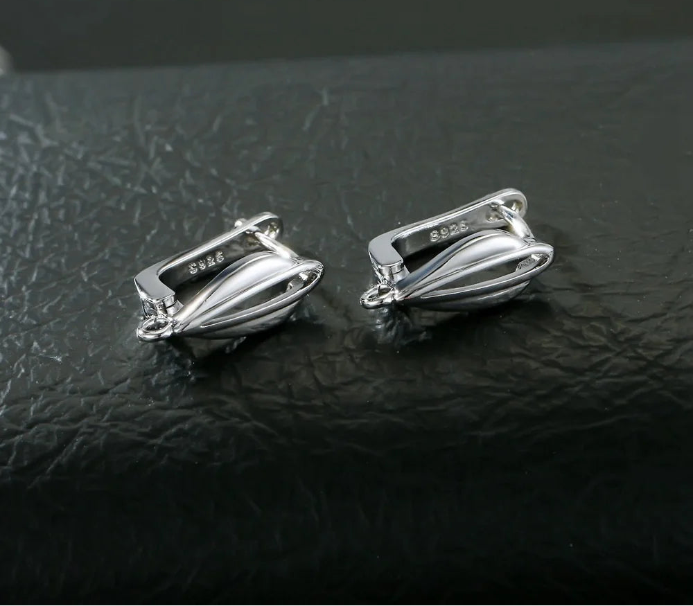Real 100% S925 Sterling Silver Findings Earrings