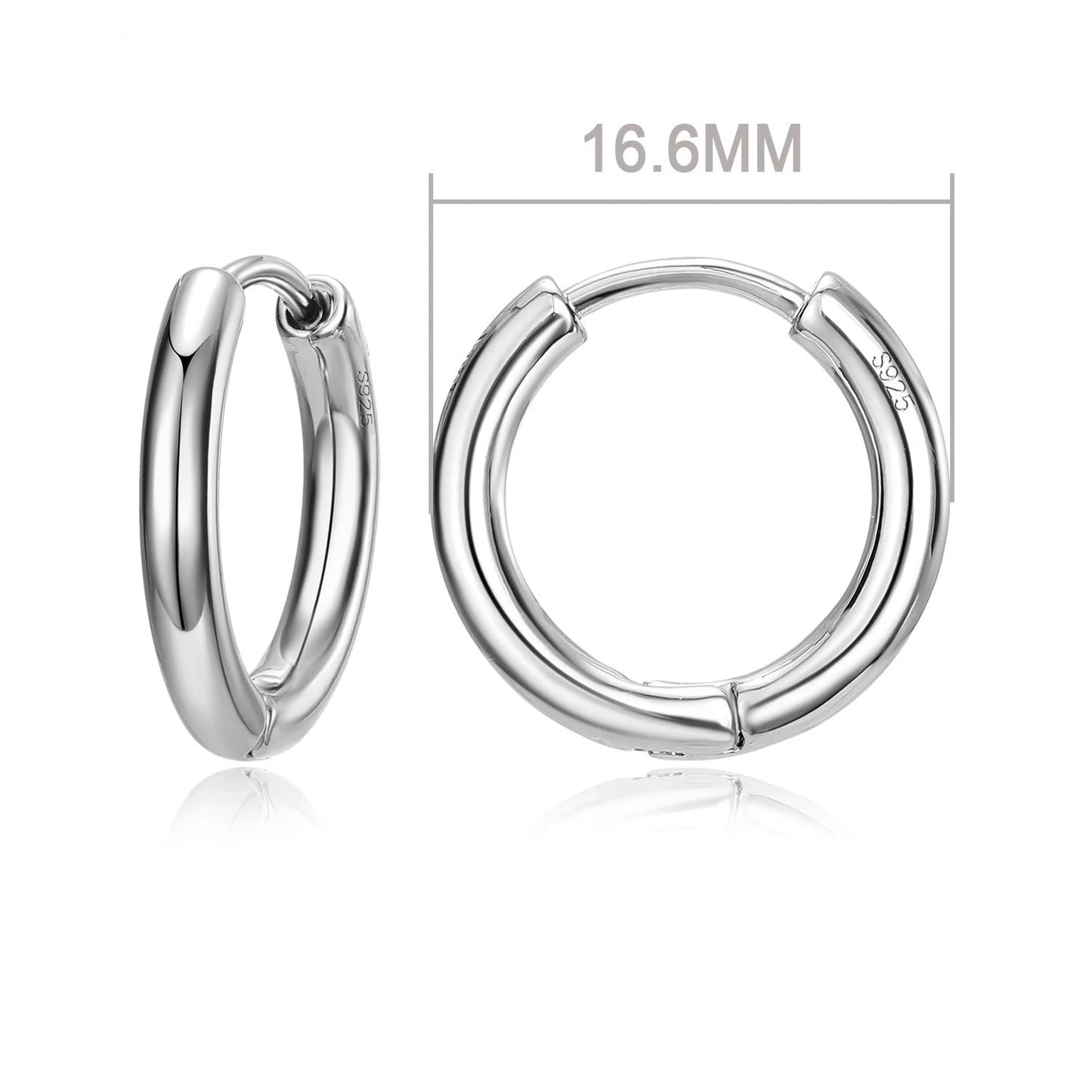 100% Real 925 Sterling Silver Earrings