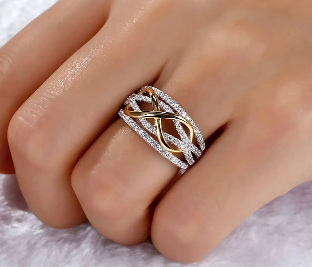 925 Sterling Silver Infinity Love Ring