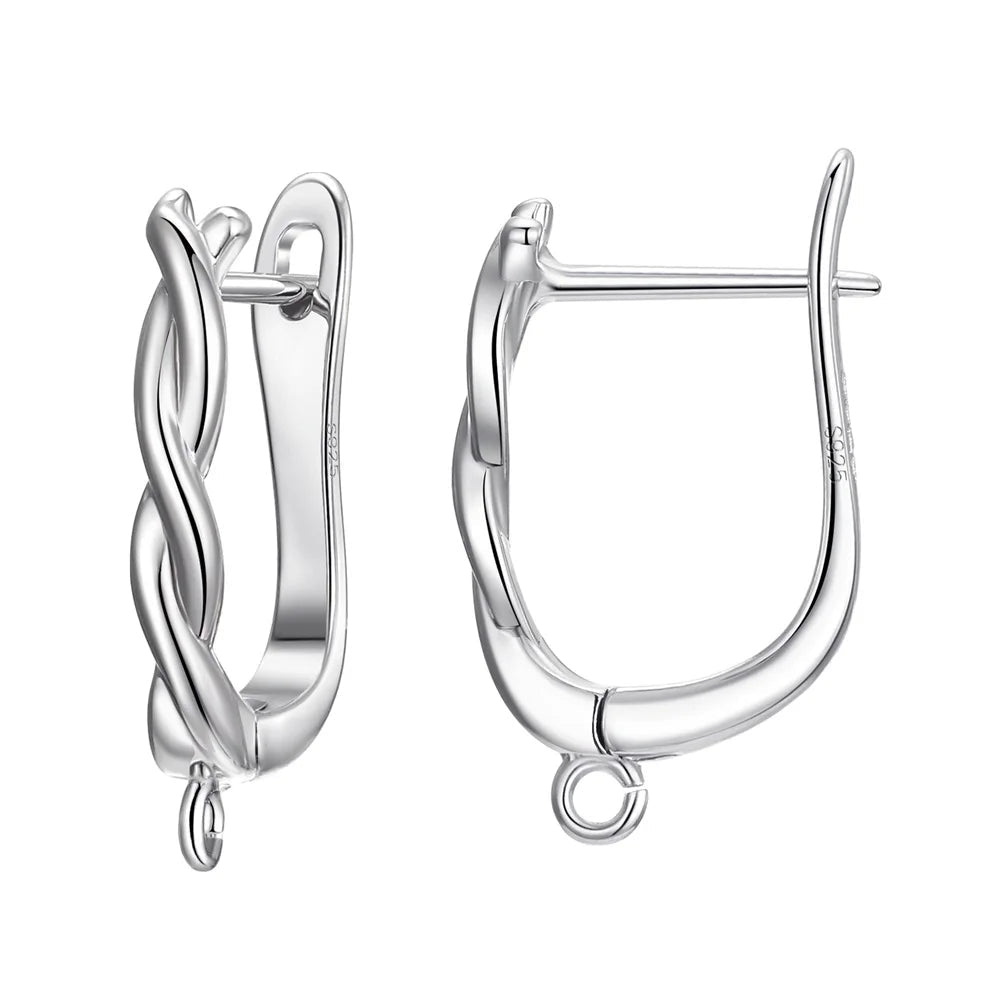 Real 100% S925 Sterling Silver Findings Earrings