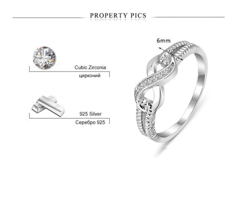 Ring for Women Top Grade Cubic Zircon 925 silver