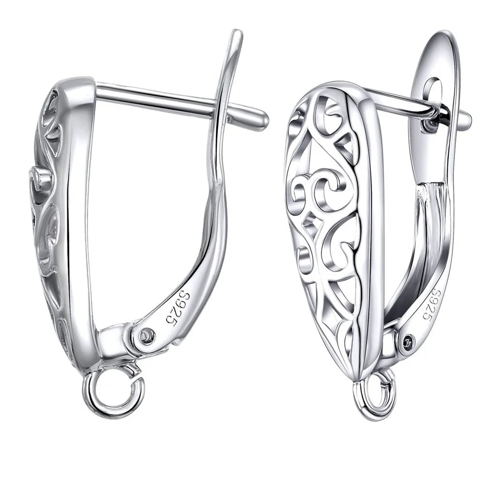 Real 100% S925 Sterling Silver Findings Earrings